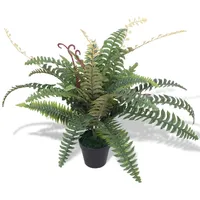 VidaXL Künstliche Farnpflanze mit Topf 60 cm Grün