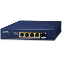 Planet POE-E304 (5 Ports), Netzwerk Switch, Schwarz
