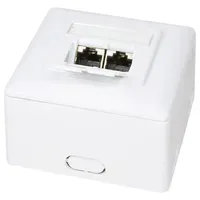 Logilink Netzwerkdose Aufputz CAT 6 2 Port Weiß