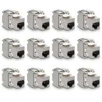 Kwmobile 12x Keystone Modul für CAT 6A Kabel -