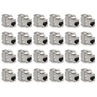 Kwmobile 24x Keystone Modul für CAT 6A Kabel -
