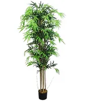 Decovego Kunstpflanze Kunstbaum Künstliche Pflanze Bamboo