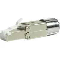 Logilink MP0080 - CAT.8.1 feldkonfektionierbarer RJ45 Stecker Grau, Edelstahl,