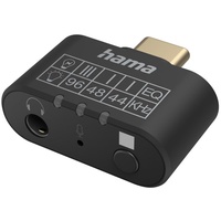 Hama Audio-Adapter USB-C-Stecker – 3,5-mm-Klinke-Buchse, Equalizer Mikrofon 00200302 Kabeladapter