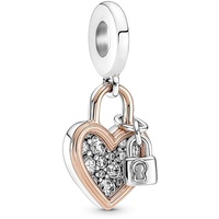 Pandora Herzschloss Doppelter Charm-Anhänger Silber 780087C01