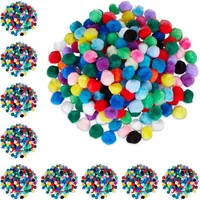 Relaxdays Pompons, kleine Bommeln zum Basteln, 200er Mini Pom