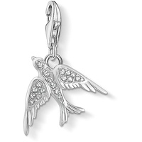 Thomas Sabo Charm-Anhänger, Sterlingsilber, Zirkonia, Vogel, Silber