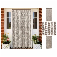 VidaXL Insektenschutz-Vorhang Taupe und Weiß 100x220 cm Chenille
