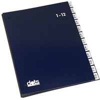 Dots Pultordner 1-12, Jan.-Dez. blau
