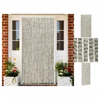 VidaXL Insektenschutz-Vorhang Hell- und Dunkelgrau 90x220 cm Chenille