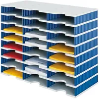 Styro Sortierstation Styrodoc Trio 24 Fächer H573xB723xT331mm Polystyrol grau/blau