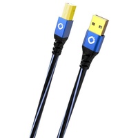 Oehlbach USB Kabel 1 m USB A Blau vergoldete