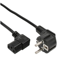 InLine Netzkabel, Schutzkontakt gewinkelt auf Kaltgerätestecker C13 rechts abgewinkelt,