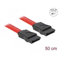 DeLock SATA Kabel rot 0.5m, gerade/gerade