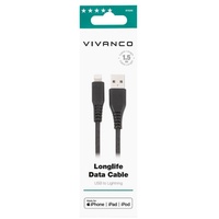 Vivanco LongLife USB A 1,5 m (Schwarz)