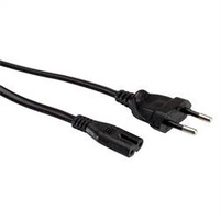 Value Netzkabel Euro-Flachstecker auf C7, 2polig, schwarz, 1,8 m