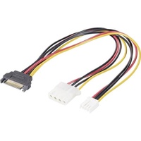 Renkforce Strom Y-Kabel [1x SATA-Strom-Stecker 15pol. - 1x IDE-Strom-Buchse