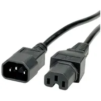 Value 19.99.1120 Kaltgeräte Anschlusskabel Schwarz 0.50m