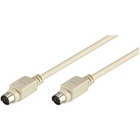 Goobay PS/2 Anschlusskabel, Elektronikkabel - Stecker, Beige