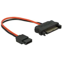 DeLock 0.1m, SATA 15P/Slim SATA 6P Eingebaut 0.1m SATA