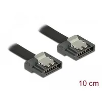 DeLock Kabel SATA FLEXI 6 Gb/s 10cm schwarz Metall