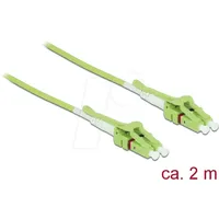 DeLock 85689 Glasfaser LWL Anschlusskabel 2m Lindgrün [1x LC-Stecker