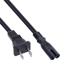InLine Netzkabel, Netzstecker USA auf Euro 8 C7 Stecker,