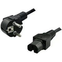 Logilink Strom Anschlusskabel [1x Schutzkontakt-Winkelstecker - 1x Kaltgeräte-Buchse C15]