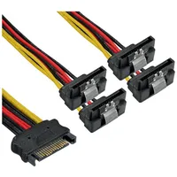InLine SATA Strom-Y-Kabel, SATA BU/4x SATA ST gew,, m,