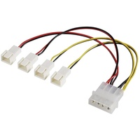 Akasa PC-Lüfter Y-Kabel [4x PC-Lüfter Stecker 3pol. - 1x