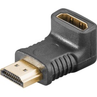 Goobay HDMI Winkeladapter, vergoldet, Schwarz