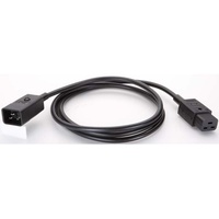 Bachmann Netzkabel IEC320/C19-C20 16A/250V Kaltgeräteanschluss, schwarz, 2 m