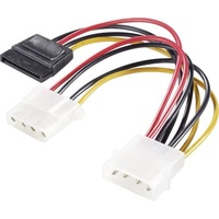 Renkforce Strom Y-Adapter [1x IDE-Strom-Stecker 4pol. - 1x SATA-Strom-Buchse