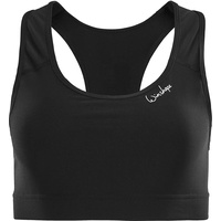 Winshape Damen Fitness Freizeit Bustier Functional Sport-BH SB101, schwarz,