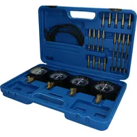 BRILLIANT TOOLS Synchron-Vergaser-Testgerät, mit 4 Synchronuhren, 26-tlg