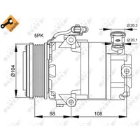 NRF Kompressor, Klimaanlage EASY FIT