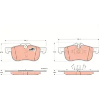 TRW Bremsbelagsatz, Scheibenbremse COTEC GDB1374