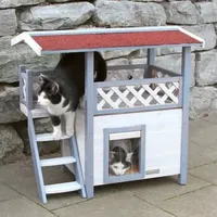 Kerbl Katzenhaus Lodge Ontario 77x50x73 cm Hellgrau