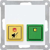 Jung NRSLS0834DZE Notrufsystem Dienstzimmereinheit, Serie LS, weiß
