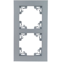Unitec Abdeckrahmen 2-Fach, Melbourne, Serie 703, Silber