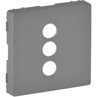 Legrand Valena Life Abdeckung für RCA 3-fach Einsatz Aluminium