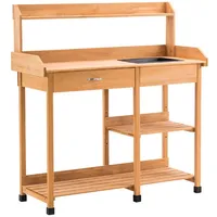 MCombo M Mcombo Pflanztisch Gärtnertisch Blumentisch mit Waschbecken Ablage