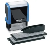Trodat Printy Typomatic Textstempel zum Selbersetzen, 47x18mm, schwarz/blau