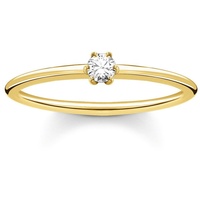Thomas Sabo Ring weißer Stein gold vergoldetes Silber TR2312-414-14-52