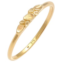 Elli PREMIUM - Organic Natural Struktur 375 Gelbgold Ringe