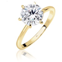 Elli PREMIUM Solitär 375 Gelbgold Zirkonia Geschenkidee Ringe Damen