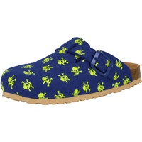 LICO BIOLINE STAR Unisex Kinder Pantoletten, Blau/ Lemon, 34