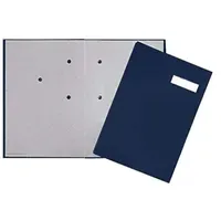 Pagna Unterschriftsmappe 5 Fächer Leinen blau
