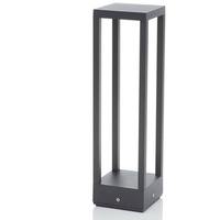 LUCANDE LED-Sockellampe Carlota, 50 cm, anthrazit, Aluminium