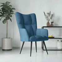 VidaXL Relaxsessel Blau Samt